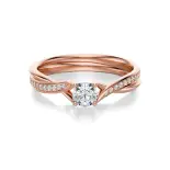 Pierścionek z różowego złota z diamentami AJPZ_123